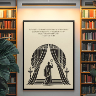 Poster Arte de Muro Cristã Minimalista para Casa e Igreja