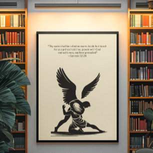 Poster Arte de Muro Cristã Minimalista para Casa e Igreja