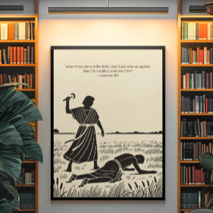 Poster Arte de Muro Cristã Minimalista para Casa e Igreja