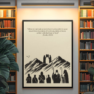 Poster Arte de Muro Cristã Minimalista para Casa e Igreja