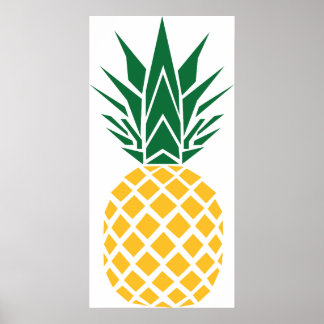Poster Arte de Muro de Abacaxi Geométrico