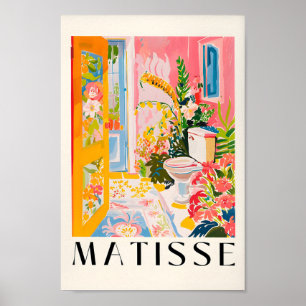 Poster Arte de Muro de Banheiro Maximalista, Arte de Banh