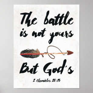 Poster Arte de Muro de Batalha Cristã  Escritura