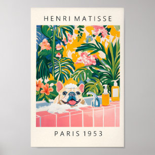 Poster Arte De Muro De Buldogue Francês, Decoração De Ban