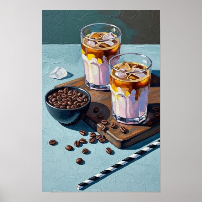 Poster Arte de Muro de Café Frio (Frente)