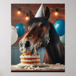 Poster Arte de Muro de Cavalo, Festa de aniversário de Ca