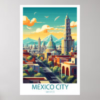 Arte de Muro de Destino da Cidade do México na Via