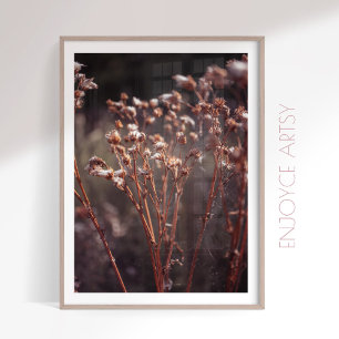 Poster Arte de muro de fazenda de flores silvestres, a qu
