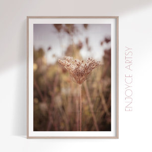 Poster Arte de muro de fazenda de flores silvestres de ou