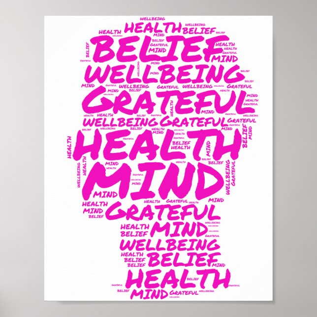 Poster Arte de Muro de Gratidão Minimalista Moderna (Frente)