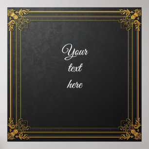 Poster Arte de Muro de Luxo Personalizável - Quadro Doura