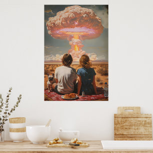 Poster Arte de Muro Digital Imaginosa Surreal - Retro Cou