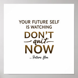 Poster Arte de Muro Inspiracional - Não Cessar Agora Cita