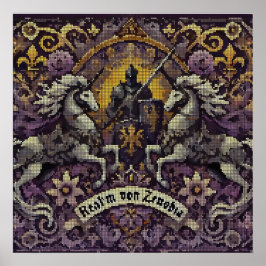 Poster Arte de muro inspirada na medieval