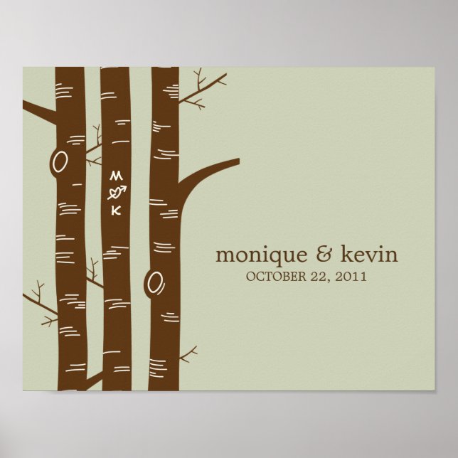 Póster Arte de Muro Personalizada da Floresta Moderna - S (Frente)