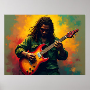 Poster arte de música reggae