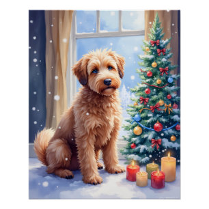 Póster Arte de Natal Aconchegante Bouvier des Flandres