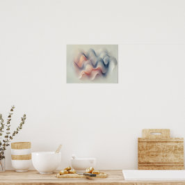 Poster Arte de Ondas Abstrato minimalista - Gradiente sua