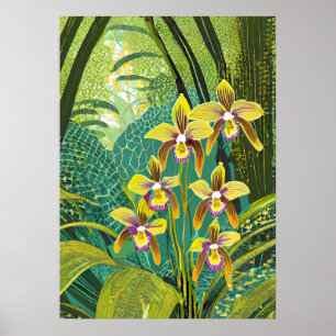 Poster Arte de Orquídea V03