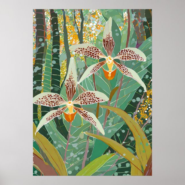Poster Arte de Orquídea V12 (Frente)