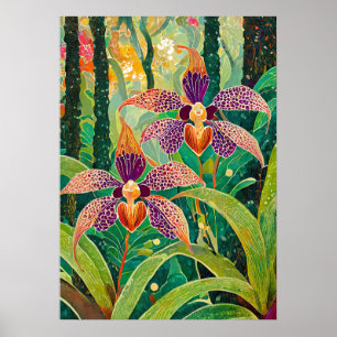 Poster Arte de Orquídea V26