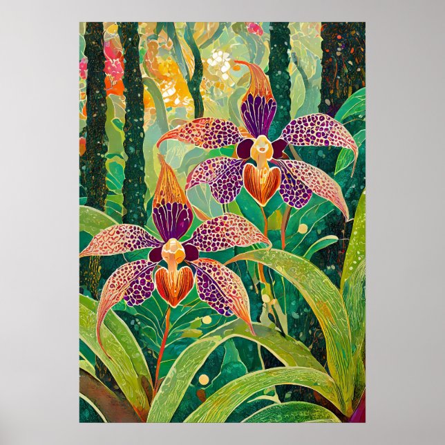 Poster Arte de Orquídea V26 (Frente)
