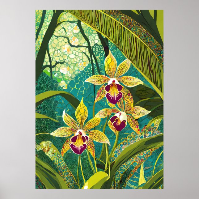 Poster Arte de Orquídea V28 (Frente)
