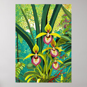 Poster Arte de Orquídea V32