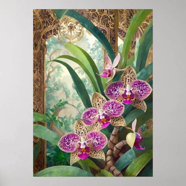 Poster Arte de Orquídea V53 (Frente)