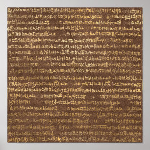 Poster Arte de Padrões Egípcios ouros