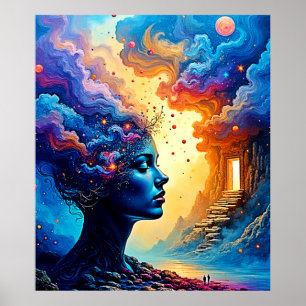 Poster Arte de Paisagem Cósmica