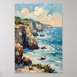 Poster Arte de Paisagem Marítima de Falésias Costeiras Vi