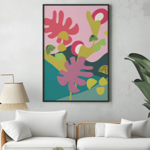 Poster Arte de paisagem moderna abstrata pôster de árvore