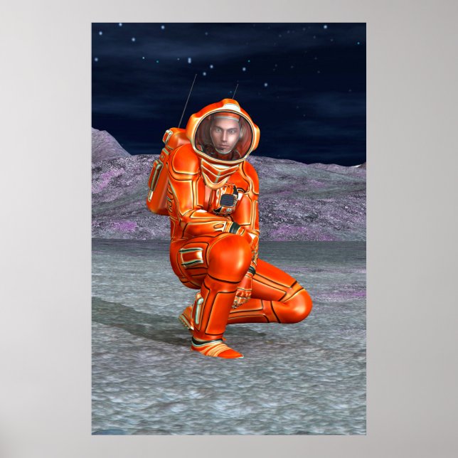 Poster Arte de Paisagem Planetária Surreal de Viajante Có (Frente)