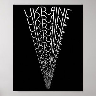Poster Arte de Palavras em Destaque da Ucrânia - Souv Ucr