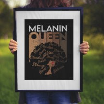 Arte de Palavras Rainha Melanina Afro 