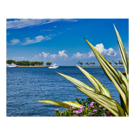 Póster Arte de Parede à Beira-Mar Vista do Oceano Tropica