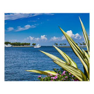 Póster Arte de Parede à Beira-Mar Vista do Oceano Tropica