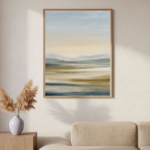 Arte de Parede Abstrata de Terreno Rolante Minimal