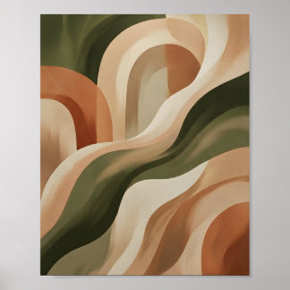 Poster Arte de Parede Abstrata em Terracota da Terra Gale