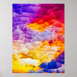 Poster Arte de Parede Abstrata Geométrica Colorida