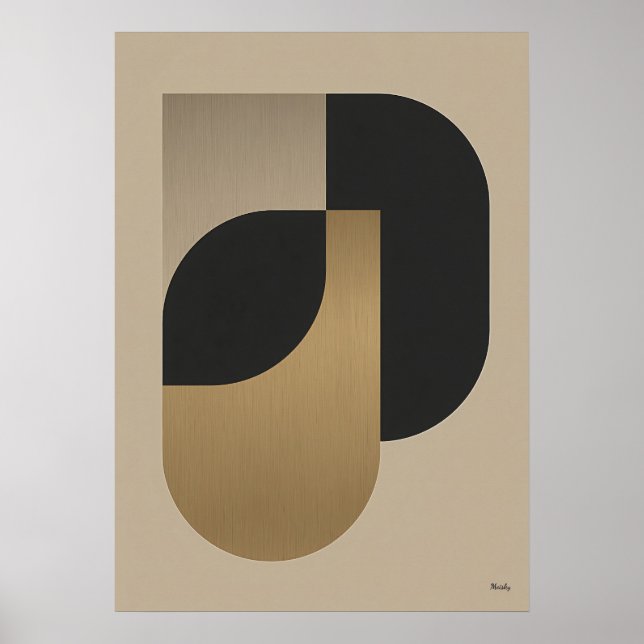 Poster Arte de Parede Abstrata Geométrica Minimalista de  (Frente)