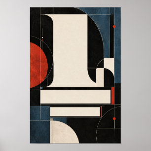Poster Arte de parede abstrata geométrica moderna inspira
