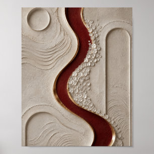 Poster Arte de Parede Abstrata Texturizada de Luxo