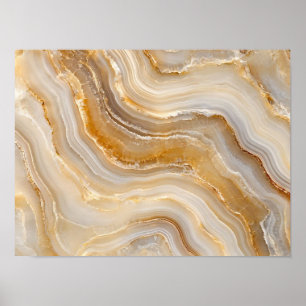 Poster Arte de Parede Abstrato com Textura de Pedra Ágata
