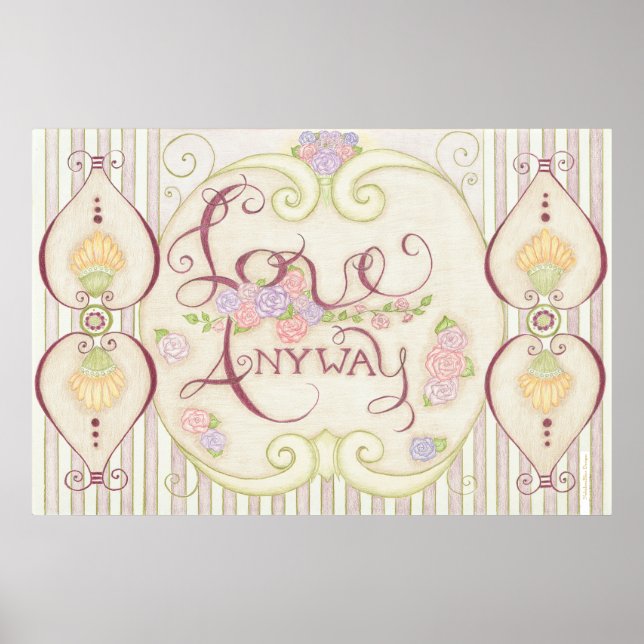 Poster Arte de Parede Amor de Qualquer Jeito (Design Embe (Frente)
