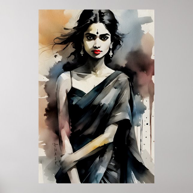 Poster arte de parede aquarela (Frente)