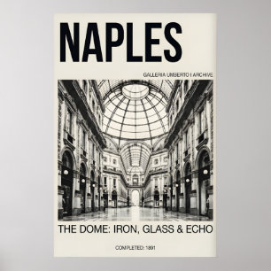 Poster Arte de Parede Arquitetônica Domo e Arcada de Nápo