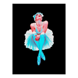 Póster Arte de Parede Bailarina Elegante – Dança de Balle