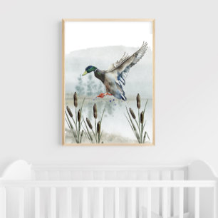 Poster Arte de Parede Berçário Caça ao Pato
